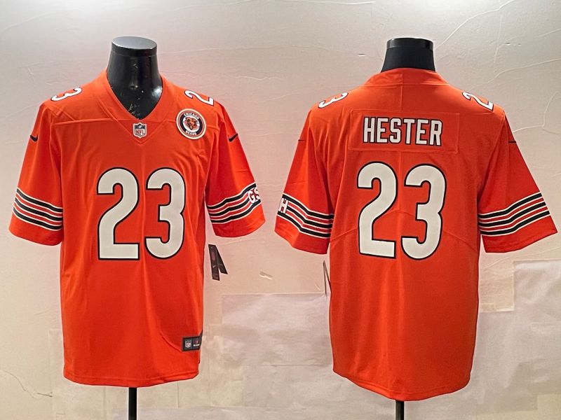 Men Chicago Bears #23 Hester Orange Second generation 2025 Nike Limited NFL Jersey style 3->texas rangers->MLB Jersey